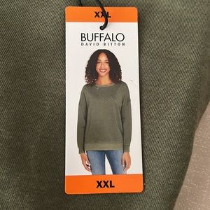 BUFFALO (DAVID BITTON) Ladies long sleeve shirts Olive color,size2XL